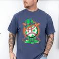 St Patrick Day Baseball Drip Ice Cream Kids Boys Men Men's Comfort Colors T-Shirt Blue Jean