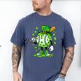 St Patricks Day Shamrock Baseball Drip Icecream Irish Boys Men's Comfort Colors T-Shirt Blue Jean