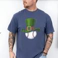 St Patricks Day Shamrock Baseball Saint Paddy's Kids Boys Men's Comfort Colors T-Shirt Blue Jean
