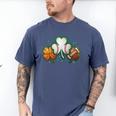 St Patricks Day Shamrock Sports Baseball Basketball Football Men's Comfort Colors T-Shirt Blue Jean St Patricks Day Shamrock Sports Baseball Basketball Football Men's Comfort Colors T-Shirt Blue Jean
