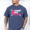 Strike Out Cancer Breast Cancer Awareness Baseball Warrior Men's Comfort Colors T-Shirt Blue Jean Strike Out Cancer Breast Cancer Awareness Baseball Warrior Men's Comfort Colors T-Shirt Blue Jean