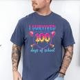 I Survived 100 Days Of School Baseball 100th Day Kids Girls Men's Comfort Colors T-Shirt Blue Jean I Survived 100 Days Of School Baseball 100th Day Kids Girls Men's Comfort Colors T-Shirt Blue Jean