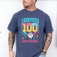 I Survived 100 Days Of School Baseball Drip Students Teacher Men's Comfort Colors T-Shirt Blue Jean I Survived 100 Days Of School Baseball Drip Students Teacher Men's Comfort Colors T-Shirt Blue Jean