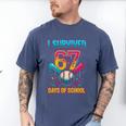 I Survived 67 Days Of School Baseball Drip Six Seven Meme Men's Comfort Colors T-Shirt Blue Jean