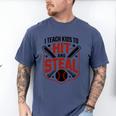 I Teach Kids To Hit And Steal Baseball Softball Coach Premium Tri-Blend Men's Comfort Colors T-Shirt Blue Jean I Teach Kids To Hit And Steal Baseball Softball Coach Premium Tri-Blend Men's Comfort Colors T-Shirt Blue Jean