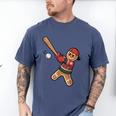 Ugly Christmas Sweater Gingerbread Baseball Toddler Kids Men's Comfort Colors T-Shirt Blue Jean