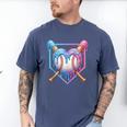 Valentines Baseball Heart Dripping Ice Cream Gen Z Alpha Men's Comfort Colors T-Shirt Blue Jean Valentines Baseball Heart Dripping Ice Cream Gen Z Alpha Men's Comfort Colors T-Shirt Blue Jean