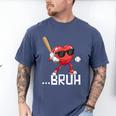 Valentines Bruh Red Heart Playing Baseball Men Boys Kids Men's Comfort Colors T-Shirt Blue Jean