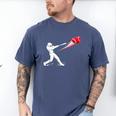 Valentines Day Baseball Batter Silhouette Heart Men's Comfort Colors T-Shirt Blue Jean Valentines Day Baseball Batter Silhouette Heart Men's Comfort Colors T-Shirt Blue Jean