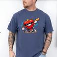 Valentines Day Baseball Dabbing Red Heart Love Boys Men's Comfort Colors T-Shirt Blue Jean Valentines Day Baseball Dabbing Red Heart Love Boys Men's Comfort Colors T-Shirt Blue Jean