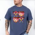 Valentines Day Drip Heart Baseball XOXO Boys Kids Men Sport Men's Comfort Colors T-Shirt Blue Jean Valentines Day Drip Heart Baseball XOXO Boys Kids Men Sport Men's Comfort Colors T-Shirt Blue Jean