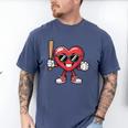 Valentines Day Heart Playing Baseball Boys Men Kids Girls Men's Comfort Colors T-Shirt Blue Jean