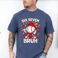 Valentines Day Six Seven Bruh 6 7 Meme Baseball Drip Boys Men's Comfort Colors T-Shirt Blue Jean