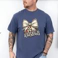 Wildcats Baseball Leopard Print Coquette Bow Mascot Game Day Men's Comfort Colors T-Shirt Blue Jean Wildcats Baseball Leopard Print Coquette Bow Mascot Game Day Men's Comfort Colors T-Shirt Blue Jean