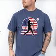 Women's Batter Patriotic American Flag Baseball Silks Men's Comfort Colors T-Shirt Blue Jean Women's Batter Patriotic American Flag Baseball Silks Men's Comfort Colors T-Shirt Blue Jean