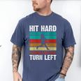 Women's Retro Hit Hard Run Fast Turn Left Baseball Lover Men's Comfort Colors T-Shirt Blue Jean Women's Retro Hit Hard Run Fast Turn Left Baseball Lover Men's Comfort Colors T-Shirt Blue Jean