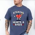 Women's Valentines Day Baseball Stealing Hearts Bases Boys Kids Men Men's Comfort Colors T-Shirt Blue Jean Women's Valentines Day Baseball Stealing Hearts Bases Boys Kids Men Men's Comfort Colors T-Shirt Blue Jean