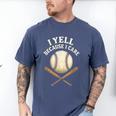 I Yell Because I Care Baseball Dad Coach Men's Comfort Colors T-Shirt Blue Jean