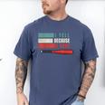 I Yell Because I Care Baseball Dads T-Shirt Men's Comfort Colors T-Shirt Blue Jean