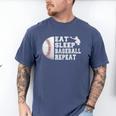 Youth Eat Sleep Baseball Repeat Catcher Boys Men Men's Comfort Colors T-Shirt Blue Jean Youth Eat Sleep Baseball Repeat Catcher Boys Men Men's Comfort Colors T-Shirt Blue Jean