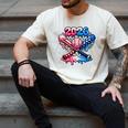2026 American Flag Baseball Ice Cream Drip Bats Boys Men's Comfort Colors T-Shirt Ivory