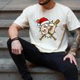67 Baseball Xmas Lights Santa Hat Holiday Men's Comfort Colors T-Shirt Ivory