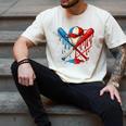 American Baseball Drip Graffiti Ball And Bat Men's Comfort Colors T-Shirt Ivory