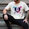 Baseball 8 Year Old Ice Cream Drip 8th Birthday Party Men's Comfort Colors T-Shirt Ivory