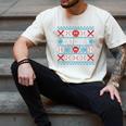Baseball Catcher Ugly Christmas Sweater Pattern Sports Xmas Men's Comfort Colors T-Shirt Ivory Baseball Catcher Ugly Christmas Sweater Pattern Sports Xmas Men's Comfort Colors T-Shirt Ivory