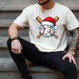 Baseball Christmas Lights Santa Christmas Baseball Player Men's Comfort Colors T-Shirt Ivory Baseball Christmas Lights Santa Christmas Baseball Player Men's Comfort Colors T-Shirt Ivory