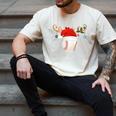 Baseball Christmas Reindeer Santa Hat Sports Player Xmas Men's Comfort Colors T-Shirt Ivory Baseball Christmas Reindeer Santa Hat Sports Player Xmas Men's Comfort Colors T-Shirt Ivory