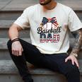 Baseball Dad American Flag Bow Sports Men's Comfort Colors T-Shirt Ivory Baseball Dad American Flag Bow Sports Men's Comfort Colors T-Shirt Ivory