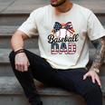 Baseball Dad American Flag Bow Sports Premium Men's Comfort Colors T-Shirt Ivory