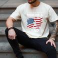 Baseball DAD American Flag Patriotic Father's Day Men's Comfort Colors T-Shirt Ivory