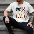 Baseball Dad American USA Flag Dada Men Baseball Fathers Day Men's Comfort Colors T-Shirt Ivory Baseball Dad American USA Flag Dada Men Baseball Fathers Day Men's Comfort Colors T-Shirt Ivory