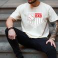 Baseball Dad Men USA American Flag Fathers Day 4th Of July Men's Comfort Colors T-Shirt Ivory Baseball Dad Men USA American Flag Fathers Day 4th Of July Men's Comfort Colors T-Shirt Ivory