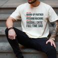 Baseball Dad Part-Time Pitching Machine Warm-Up Partner Men's Comfort Colors T-Shirt Ivory Baseball Dad Part-Time Pitching Machine Warm-Up Partner Men's Comfort Colors T-Shirt Ivory