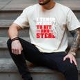Baseball Dad Teach Kids Hit And Steal Softball Game Men's Comfort Colors T-Shirt Ivory