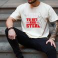 Baseball Dad Teach Kids Hit And Steal Softball Game Premium Tri-Blend Men's Comfort Colors T-Shirt Ivory
