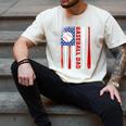 Baseball Dad USA American Flag Father's Day 4th Of July Premium Men's Comfort Colors T-Shirt Ivory