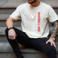 Baseball Dad USA American Flag Men Daddy Fathers Day Men's Comfort Colors T-Shirt Ivory