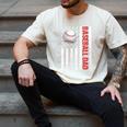 Baseball Dad USA American Flag Patriotic Dad 4th Of July Men's Comfort Colors T-Shirt Ivory
