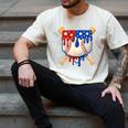 Baseball Drip American Flag Home Plate 4th Of July Patriotic Men's Comfort Colors T-Shirt Ivory Baseball Drip American Flag Home Plate 4th Of July Patriotic Men's Comfort Colors T-Shirt Ivory
