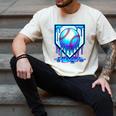 Baseball Drip Ice Cream Blue Glow Melt Ball Graphic Men's Comfort Colors T-Shirt Ivory Baseball Drip Ice Cream Blue Glow Melt Ball Graphic Men's Comfort Colors T-Shirt Ivory