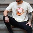 Baseball Drip Ice Cream Coquette Pink Bow Baseball Player Men's Comfort Colors T-Shirt Ivory