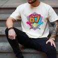 Baseball Drip Jersey Number 67 For Players & 67th Birthday Premium Tri-Blend Men's Comfort Colors T-Shirt Ivory Baseball Drip Jersey Number 67 For Players & 67th Birthday Premium Tri-Blend Men's Comfort Colors T-Shirt Ivory