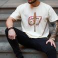 Baseball Drip Number 67 Sports Player Six Seven Meme Fan Men's Comfort Colors T-Shirt Ivory