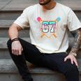 Baseball Ice Cream Drip Number 67 Player Six Seven Meme 6 7 Men's Comfort Colors T-Shirt Ivory Baseball Ice Cream Drip Number 67 Player Six Seven Meme 6 7 Men's Comfort Colors T-Shirt Ivory