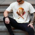 Baseball Ice Cream Drip Style Melting Ice Cream Youth Teen Men's Comfort Colors T-Shirt Ivory