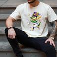 Baseball Player Mardi Gras Alligator Carnival Costume Beads Men's Comfort Colors T-Shirt Ivory